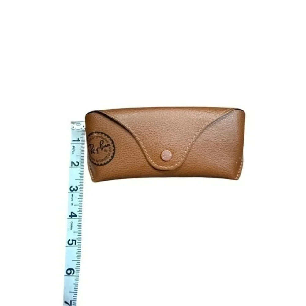 Ray-Ban Textured Brown‎ Faux Leather Sunglasses Case with Velvet Lining-Flaw